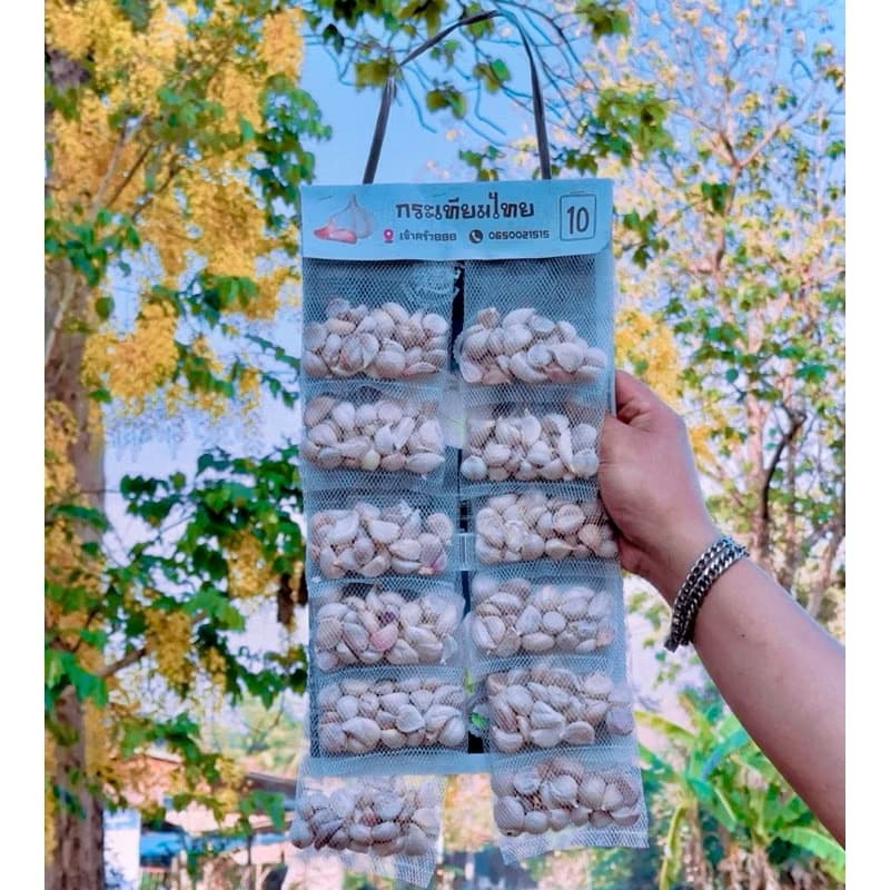 กระเทียมไทย 12ซองต่อ1แผง 